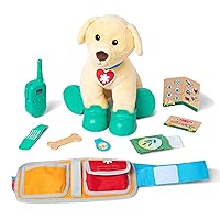 Let’s Explore™ Ranger Dog Plush with Search and Rescue Gear Search and Rescue Dog Stuffed Animal for Kids Ages 3+