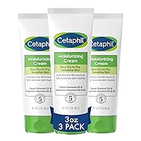 Body Moisturizer, Hydrating Moisturizing Cream for Dry to Very Dry, Sensitive Skin, NEW 3 oz Pack of 3, Fragrance Free, Non-Comedogenic, Non-Greasy