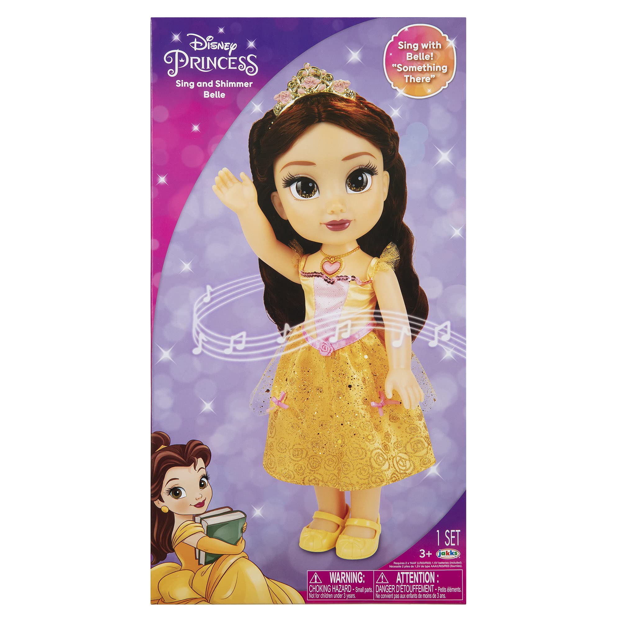 Disney Princess Belle Doll Sing & Shimmer Toddler Doll, Sings Something There [Amazon Exclusive]