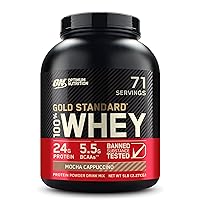 Optimum Nutrition Gold Standard 100% Whey Protein Powder, Mocha Cappuccino, 5 Pound (Packaging May Vary)