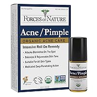 Natural, Organic Acne Skin Care Treatment, Non GMO, No Harmful Chemicals, Cruelty Free - Acne & Pimple Control, Clear & Balance Skin Tone, 0.14 Fl Oz