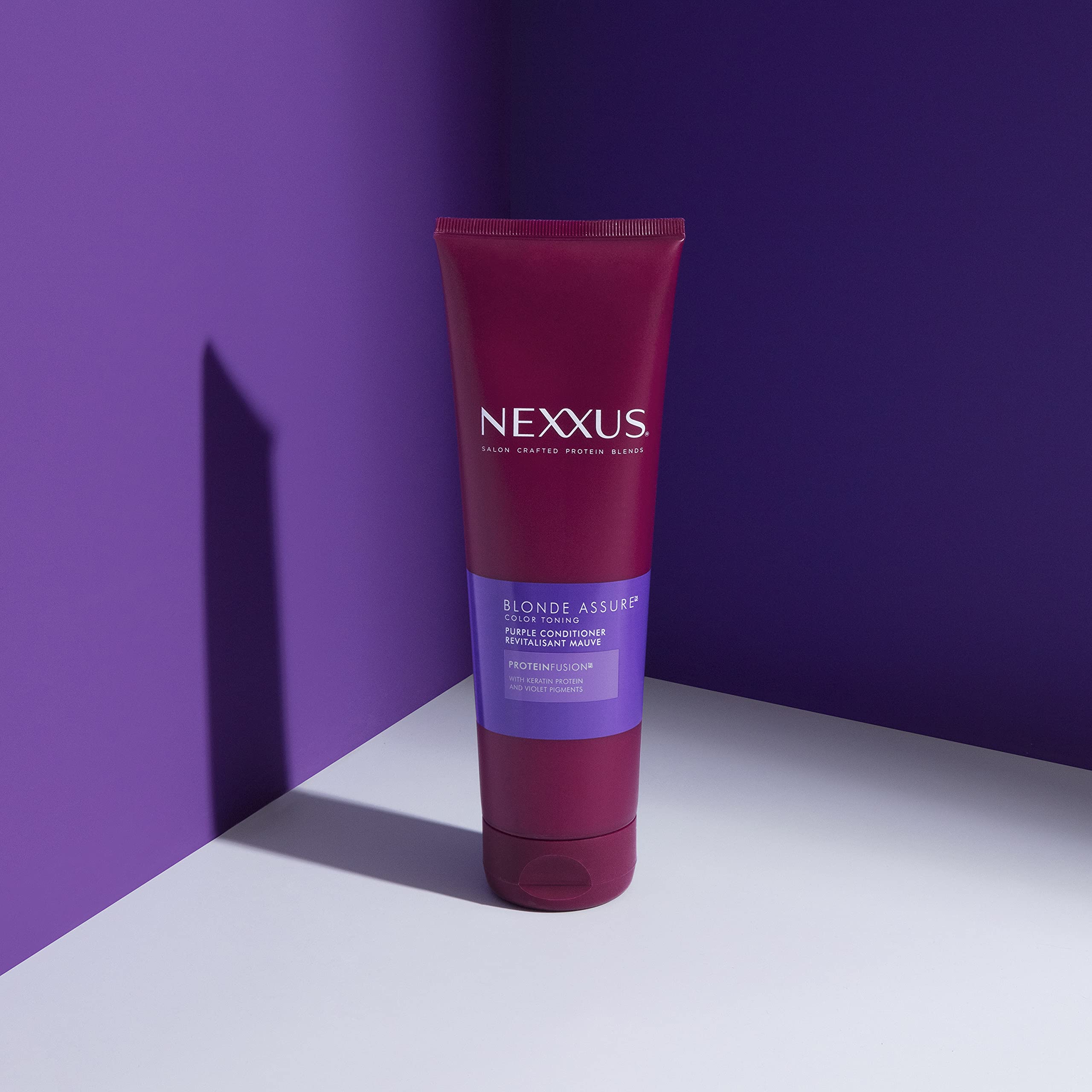 Nexxus Hair Color Blonde Assure Purple Conditioner, For Blonde and Bleached Hair, Keratin Conditioner, Color Conditioner 8.5 oz