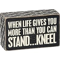 Primitives by Kathy Box Sign, 3-Inch by 5-Inch, Kneel
