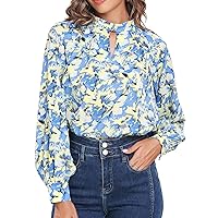 LYHNMW Womens Blouses Fashion 2024 Satin Silk Twisted V-Neck Long Sleeve Loose Fit Tops Casual Work Blouses Shirts