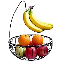 Deco Brothers Fruit Bowl with Banana Holder, Bronze