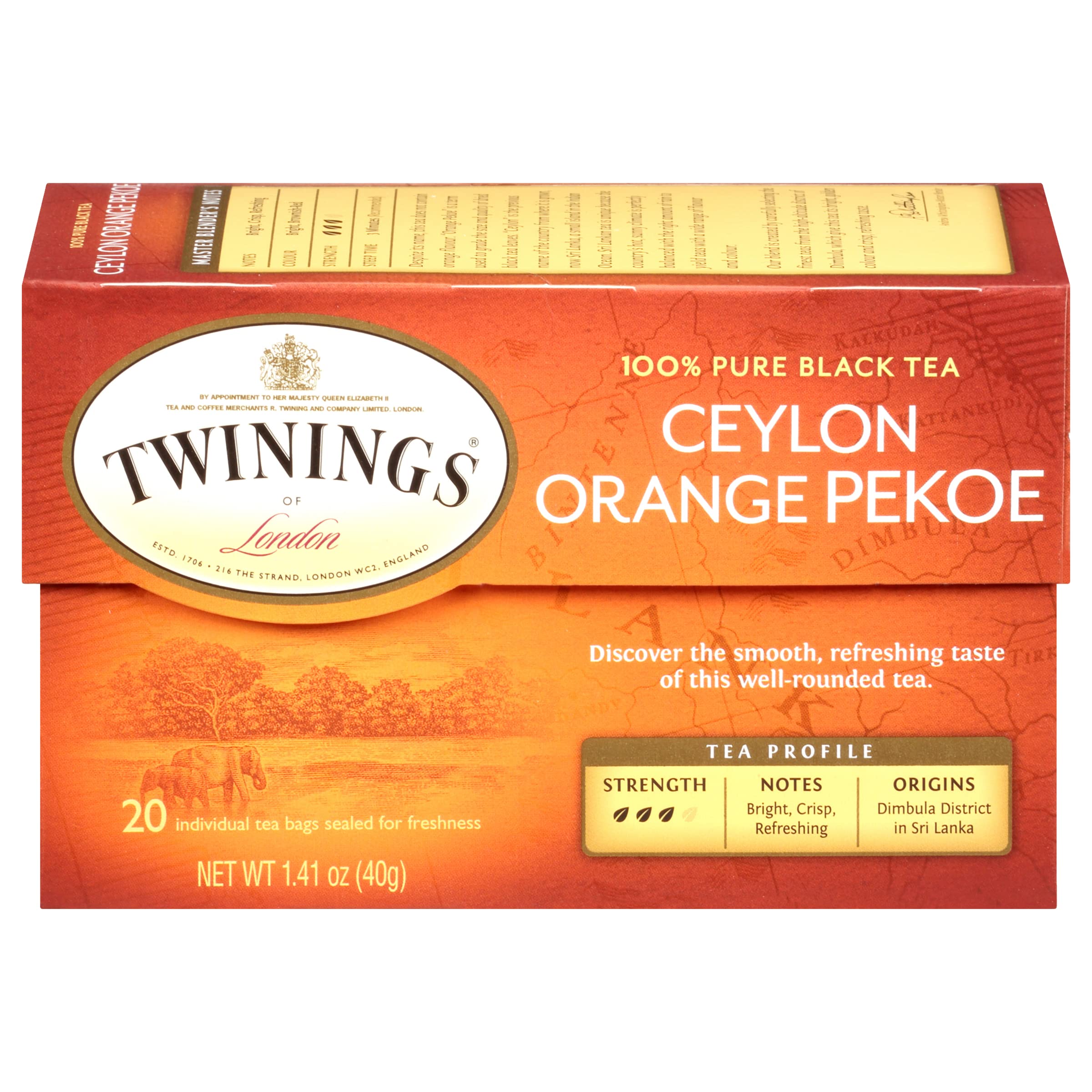 Orange Pekoe Assam Black Tea Bags I Nature's Guru I 100 CT Box I Fresh