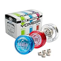 Yomega 3 Legendary Spinners The Original Yoyo with A Brain + Fireball Transaxle YoYo + Spectrum – Light up with LED Lights for Kids Beginner, Intermediate and Pro Level String Trick Play