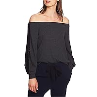 1.STATE Womens Lace Trim Off The Shoulder Blouse