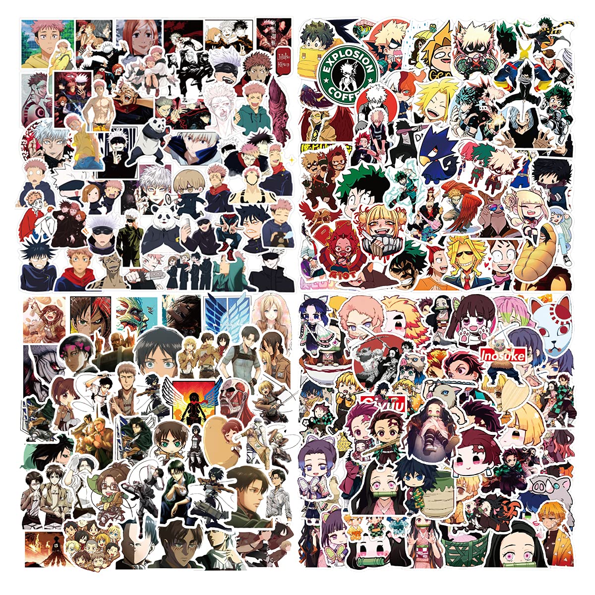 Naruto Anime Vinyl Stickers for Laptop (Pack of 10) - Akipi