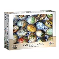 Van Gogh Eggs, 1000-Piece Jigsaw Puzzle for Adults, Antique Jeweled Eggs Collage