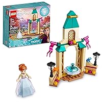 Disney Frozen 2 Anna’s Castle Courtyard Building Toy 43198 Princess Toy Set with Diamond Dress Set and Disney Frozen Mini-Doll Figure, Disney Birthday Gift Idea for Kids Boys Girls Age 5+