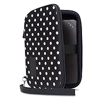 USA GEAR Portable WiFi Hotspot for Travel Carrying Case - Hotspot Booster Case with Wrist Strap - Compatible with 4G LTE Wi-Fi Mobile Hotspots from Verizon, Netgear, Huawei, GlocalMe - Polka Dot
