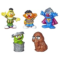 Sesame Street Neighborhood Friends Includes 5 Figures, 3-inches, Classic Collectibles Pack for Toddlers, Great Toy for Kids 18 Months and Up