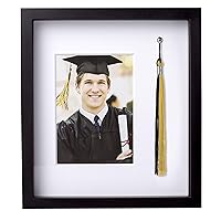Pearhead Tassel And Picture Graduation Frame, Proudly Display a Photo in Graduation Cap and Gown in Frame with Tassel Holder, Great Centerpiece for Graduation Party, 5x7 Photo Insert (Pack of 1)