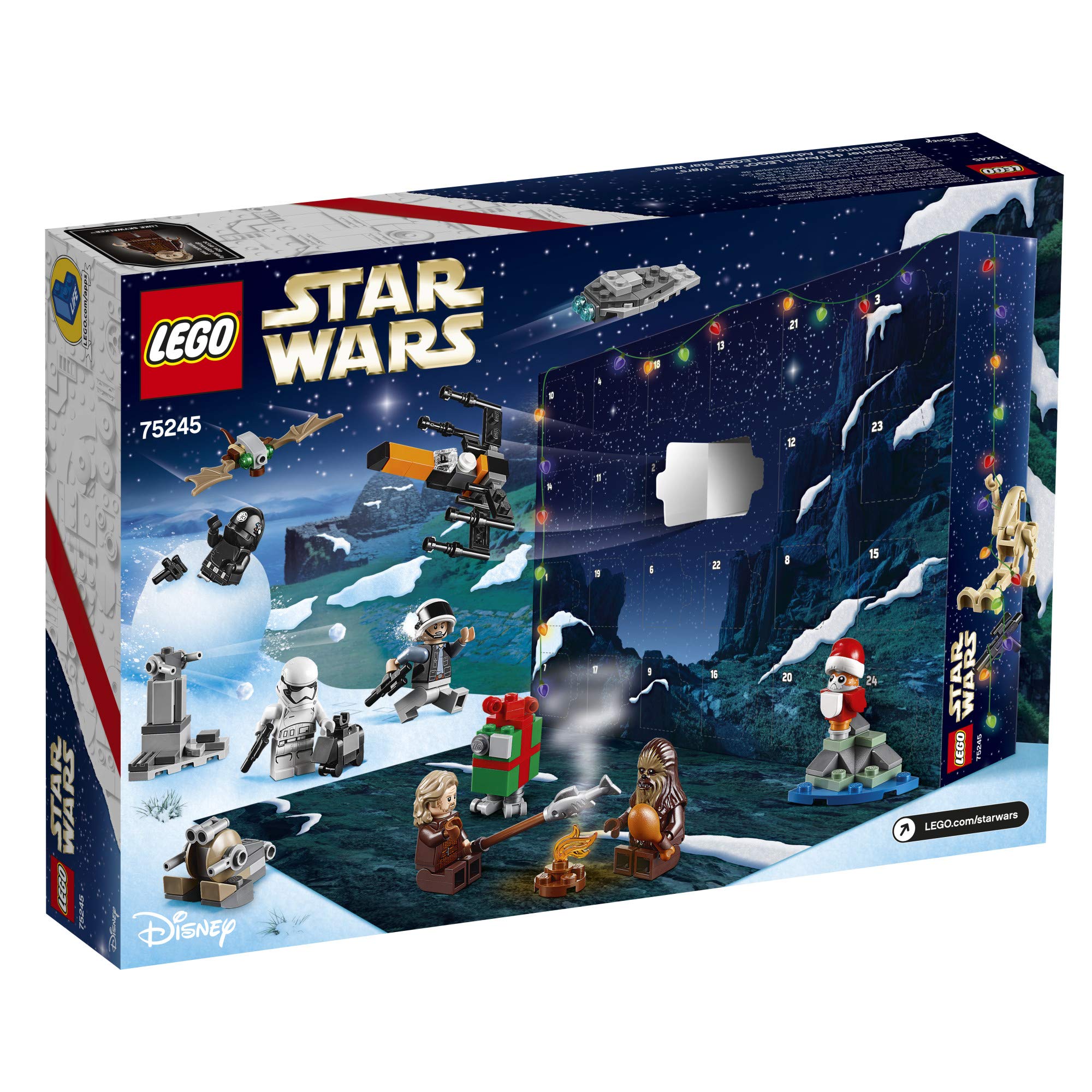 LEGO Star Wars 2019 Advent Calendar 75245 Set Building Kit with Star Wars Minifigure Characters (280 Pieces) (Discontinued by Manufacturer)