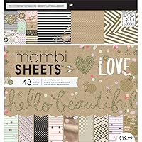 me & my BIG ideas Gold Rush Mambi Sheets, 12-Inch by 12-Inch