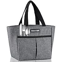 MAXTOP Lunch Bags for Women Insulated Thermal Lunch Tote Bag Lunch Box with Front Pocket for Office Work Picnic Shopping
