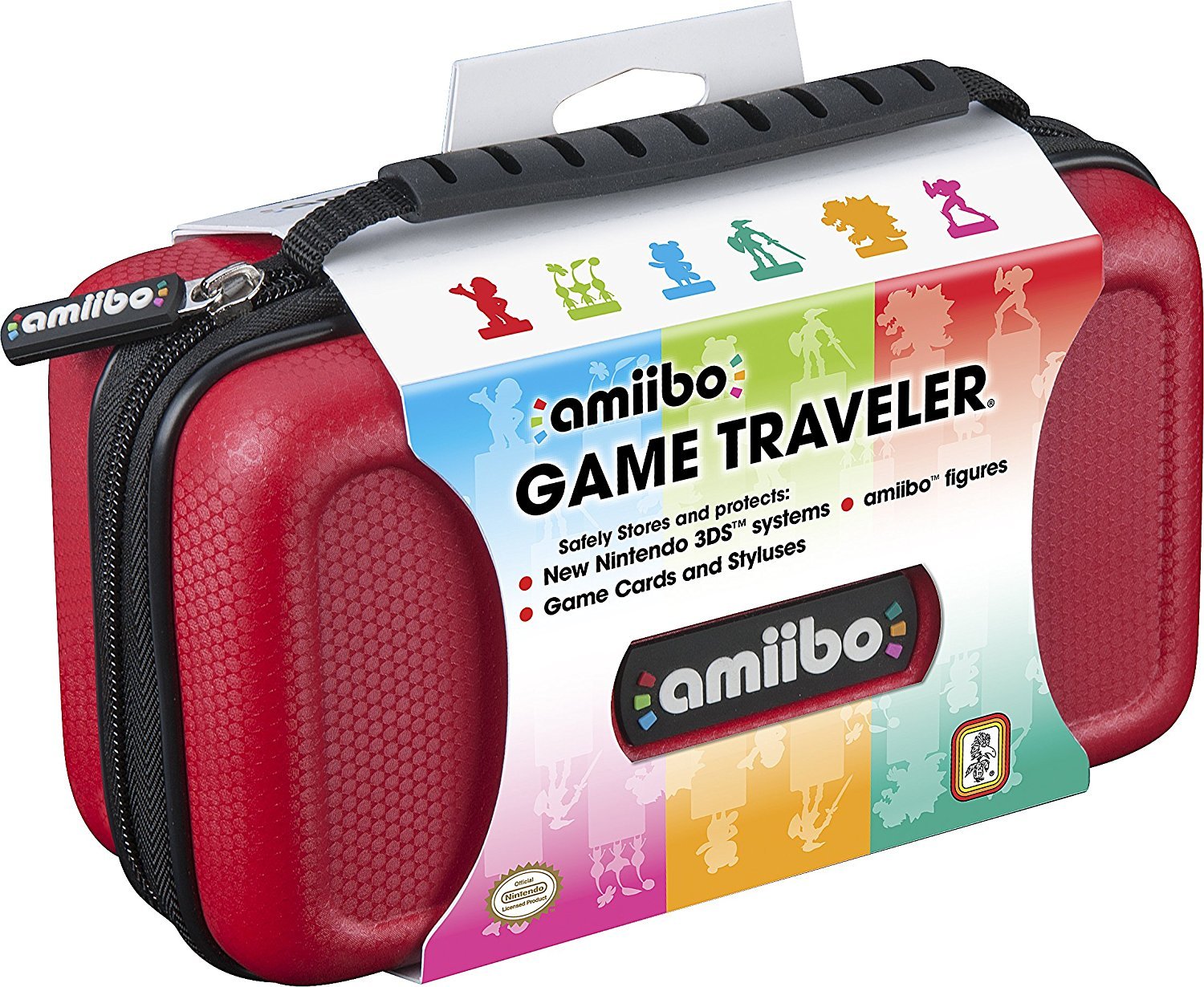Officially Licensed Nintendo 3DS Amiibo Case – Protective Deluxe Traveler for Storage, Display or Carrying Case/Box – Red