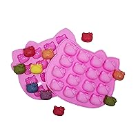 16-cavity Cute Silicone Candy Chocolate Pastry Making Molds Cake Baking Mold for Making Homemade Cake, Candy, Chocolate, Gummy, Ice, Crayons, Jelly, and More(2 Sets)