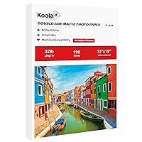 Koala Thin Presentation Paper Double-Sided Matte for Printing Photo 13X19 Inches 110 Sheets Compatible with Inkjet Printer