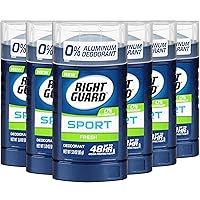 Right Guard Sport Deodorant, Up To 48 Hour Odor Protection, Fresh Scent, 3 Ounce (Pack of 6) Right Guard Sport Deodorant, Up To 48 Hour Odor Protection, Fresh Scent, 3 Ounce (Pack of 6)