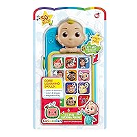 CoComelon JJ’s First Learning Toy Phone for Kids, Lights, Sounds, Music, Letters, Numbers, Colors, Shapes, and Weather, Kids Toys for Ages 18 Month by Just Play
