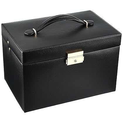 WOLF 280002 Heritage Large Jewelry Box, Black