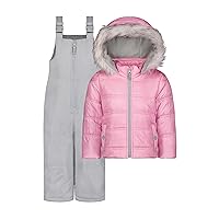 Jessica Simpson Girls' Heavyweight Insulated Snowsuit - Toddlers’ Essential Winter Wear for Cozy Outdoor Fun