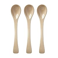 Nuby Rice Husk 3 Piece Spoon Set - Eco-Friendly Set - 100% Compostable and Biodegradable - 6+ Months