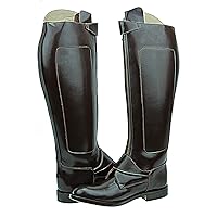 Mens Man INVADER-2 Polo Players Boots Tall Knee High Leather Equestrian Brown
