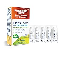 Boiron HemCalm Suppositories for Hemorrhoid Relief of Pain, Itching, Swelling or Discomfort - 10 Count