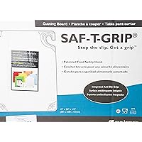 San Jamar Saf-T-Grip Plastic Cutting Board with Safety Hook, 15