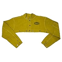 IRONCAT 7000 Cowhide Leather Welding Cape Sleeve - Golden Yellow, Large Size Cape Jacket with Heat Resistance. Welding Gears