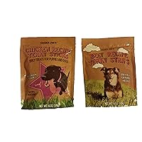 Trader Joe's Puppy and Dog Jerky Stick Treats with Natural Ingredients Bundle - 1 Bag Beef Recipe & 1 Bag Real Chicken Flavor Recipe (6 Oz. Per Bag)