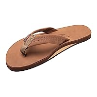Rainbow Sandals Men's Leather Single Layer Wide Strap with Arch