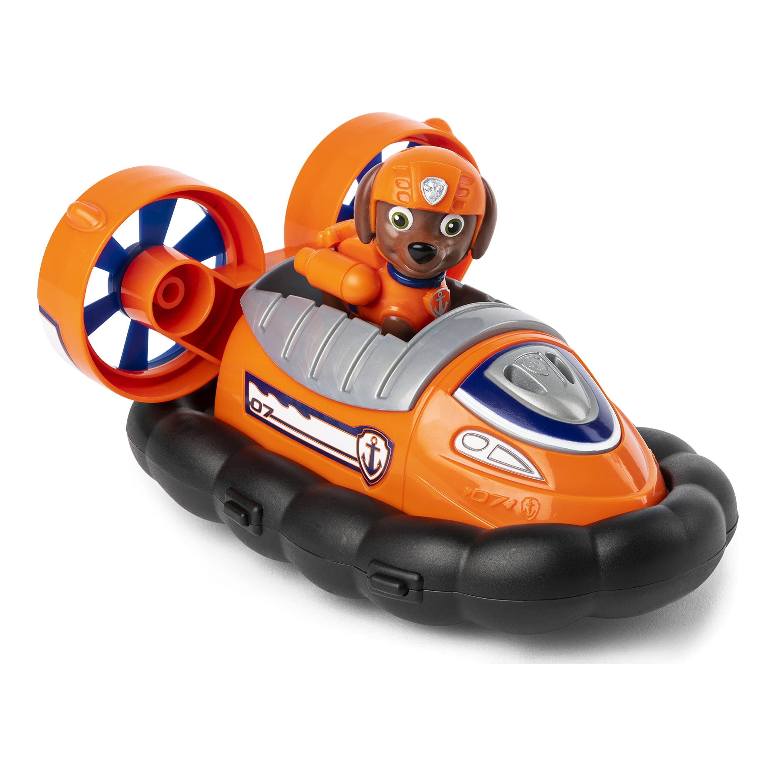 Paw Patrol, Zuma’s Hovercraft Vehicle with Collectible Figure, for Kids Aged 3 Years and Over