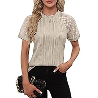 Blooming Jelly Womens Dressy Casual Blouses Short Sleeve Summer Shirts Business Work Tops Trendy Outfits
