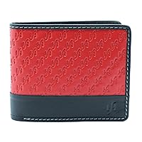 Designer RFID Wallet For Men | Made From Real Leather and Superior RFID Blocking Materials For Complete Credit Card Protection | Red Black 1170