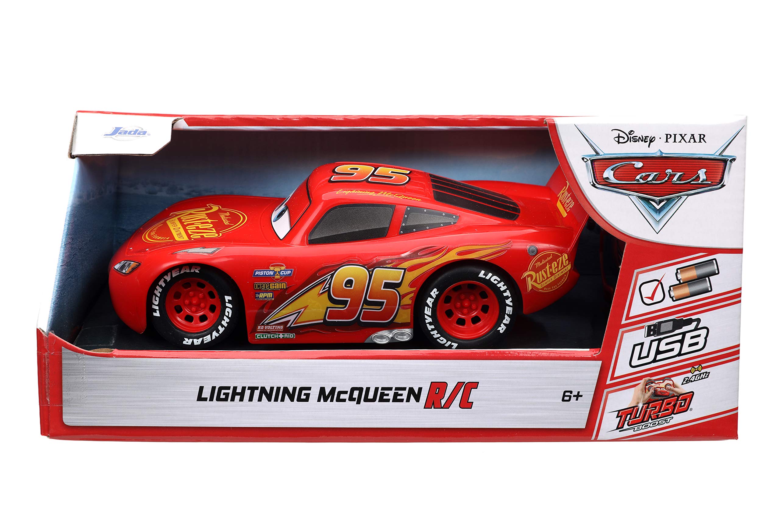 Mua Jada Toys Pixar Cars 1:24 Lightning McQueen RC Remote Control Car   GHz Red Toys for Kids trên Amazon Mỹ chính hãng 2023 | Giaonhan247