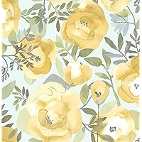 NuWallpaper NU3036 Peachy Keen Peel & Stick Wallpaper, Yellow