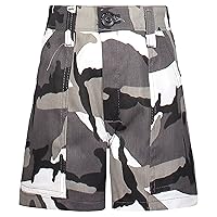 Boys Metro Camo Shorts, 4-Pockets, 50%/50% Poly/Cotton Twill, Camping, Beach, Made in USA, Machine Washable
