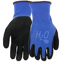 Cobalt Blue H2O Double Dipped Full Latex Coated Palm Garden Work Gloves