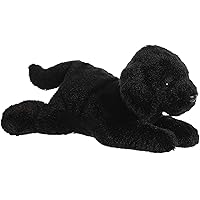 Aurora® Adorable Flopsie™ Black Labrador Stuffed Animal - Playful Ease - Timeless Companions - Black 12 Inches