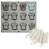 Chocolate Candy Mold for Baby Shower or Gender Reveal Party. Great for Cupcake or Oreo Topper and Party Favor Gift (Tiny T-Shirt)