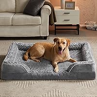 Dog Beds for Large Dogs,Waterproof Dog Bed,Washable Dog Bed with Waterproof Lining& Nonskid Bottom,Orthopedic Egg Foam Couch Dog Bed for Pet Sleeping,Dog Bed for Large Dogs