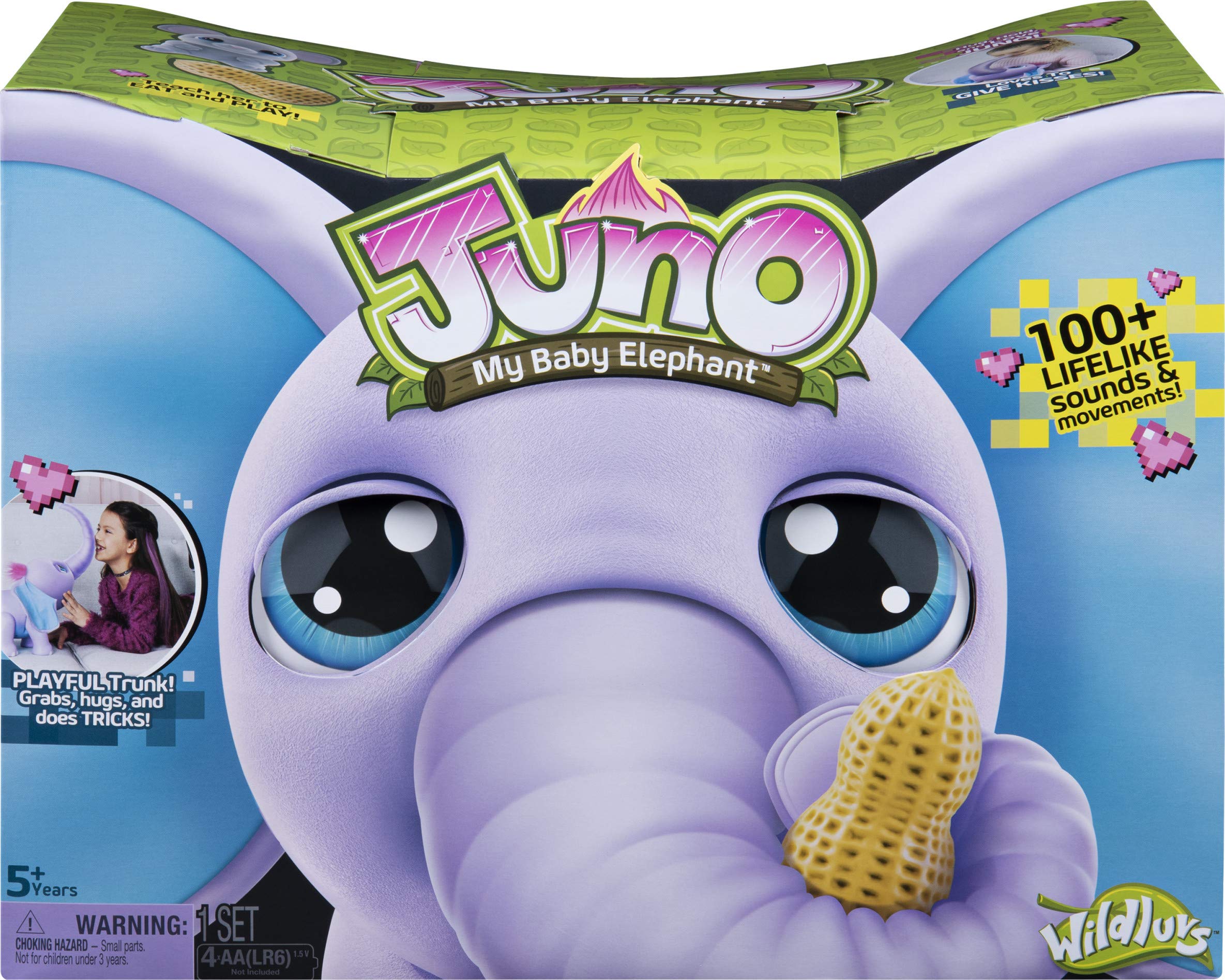 Juno My Baby Elephant with Interactive Moving Trunk and Over 150 Sounds and Movements