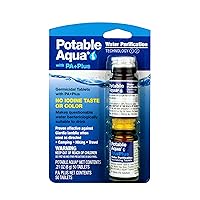 Water Purification Tablets with PA Plus, Portable and Effective Solution for Camping, Hiking, Emergencies, Natural Disasters and International Travel, Two 50ct Bottles