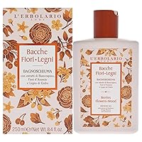 L'Erbolario Berries Flowers Wood Shower Gel - Body Wash Gently Caresses and Cleanses Your Skin - Perfumed and Relaxing Body Foam - Scented Shower Gel - Refreshing and Invigorating Bath Gel - 8.4 oz