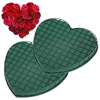 2Pcs Heart Shaped Floral Foam with Suction Cup and Thick Base 12.4x10.6x1.6in DIY Romantic Wedding Car Floral Foam for Flower Arrangements