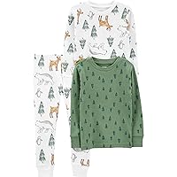 Simple Joys by Carter's Unisex Babies, Toddlers and Kids' 3-Piece Snug-Fit Cotton Christmas Pajama Set, Pack of 3